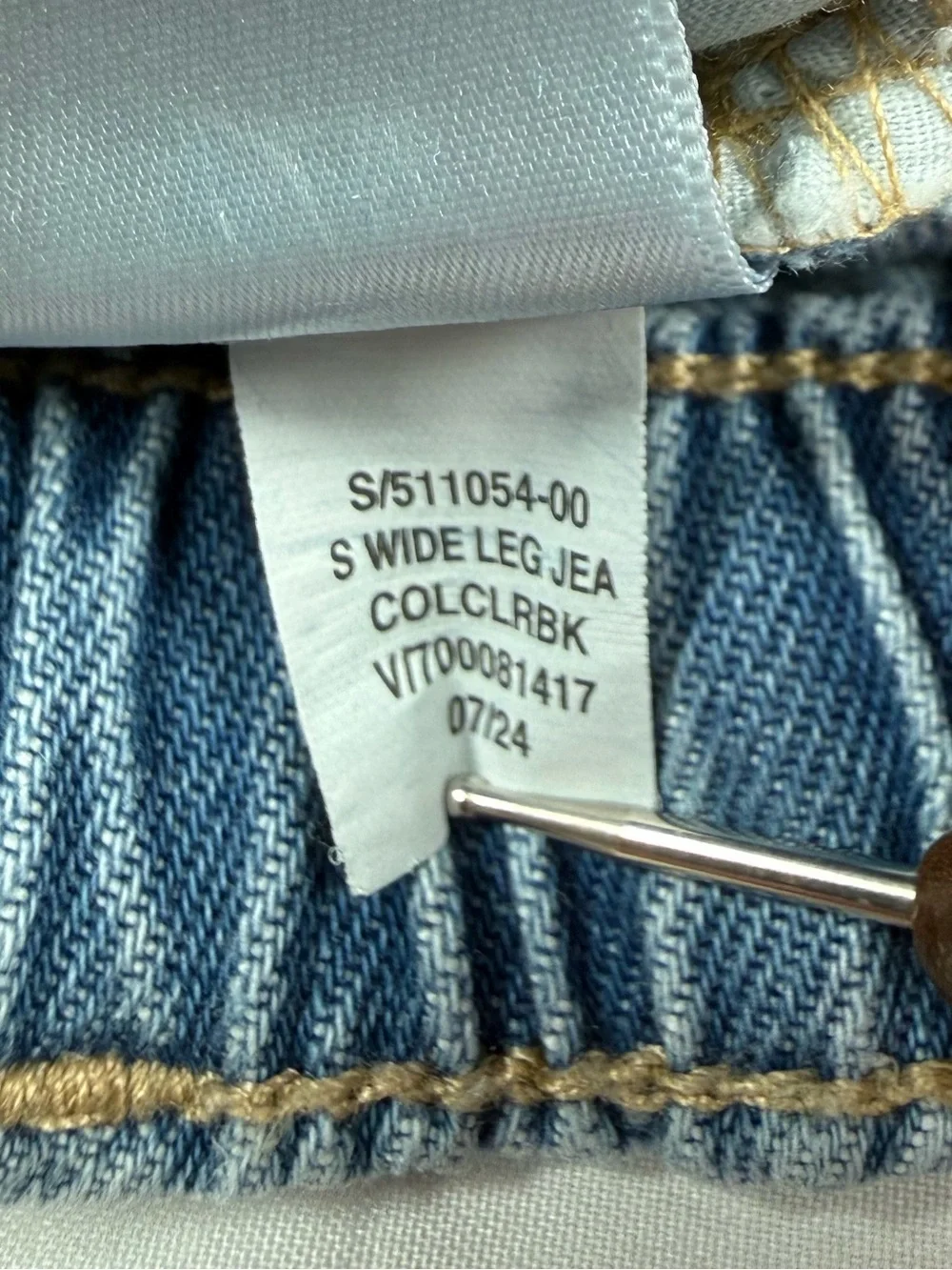 OLD NAVY Girls Two Tone Baggy Wide Leg Jeans 2T Colorblock 90s Y2K Retro Boho